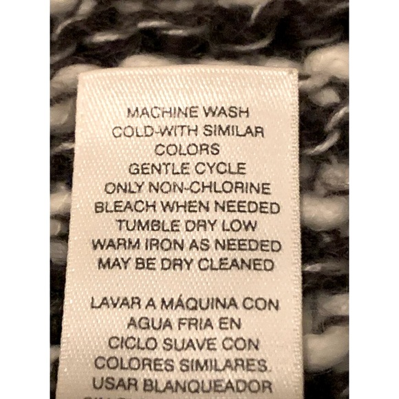 CHICO’S Womens Long Open Front Fringed Wool Blend Cardigan Western Cowboy  *Sz.2 - Picture 7 of 12